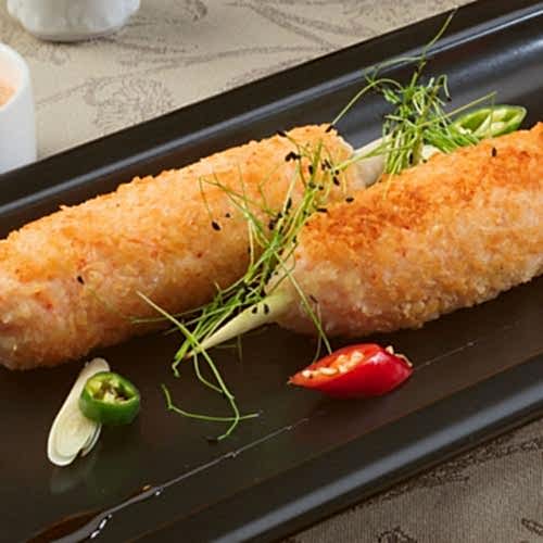 Кебаб из крабового мяса и креветок