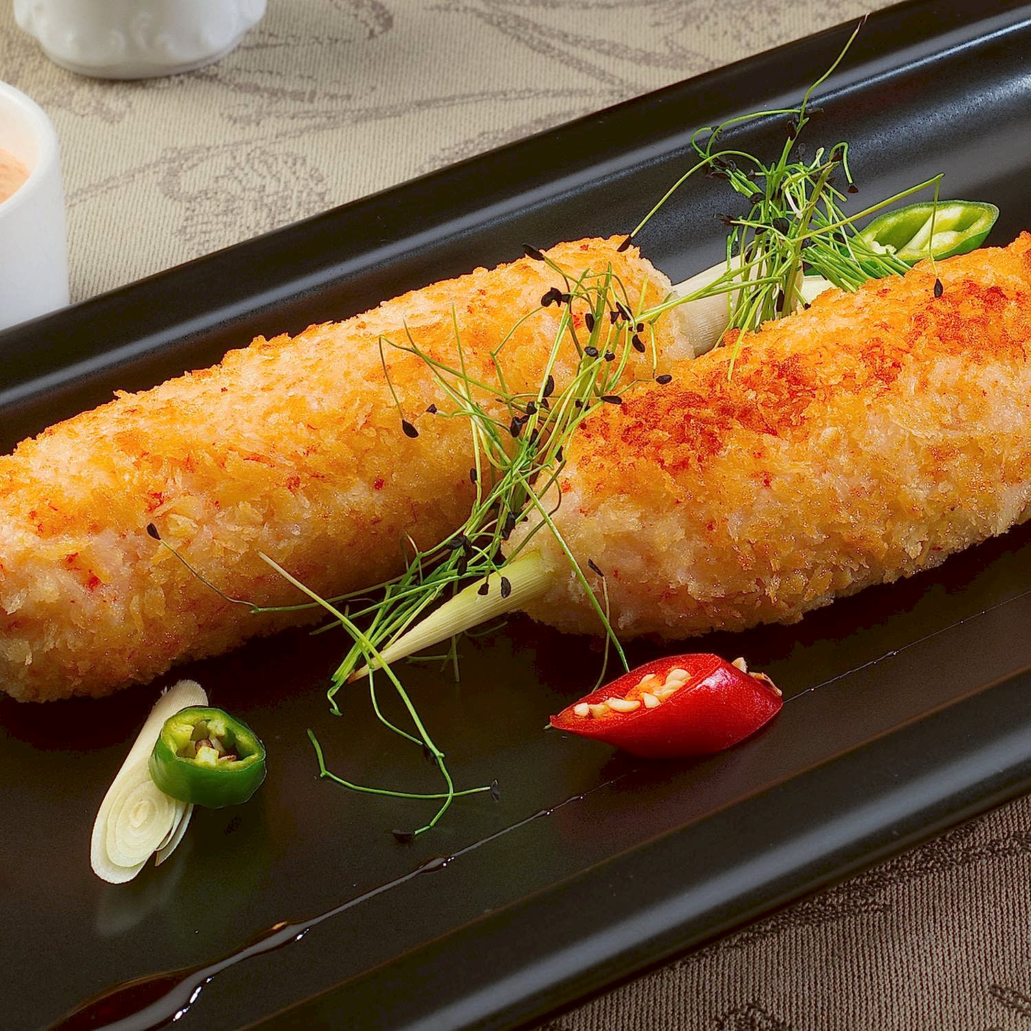 Кебаб из крабового мяса и креветок Кебаб из крабового мяса и креветок