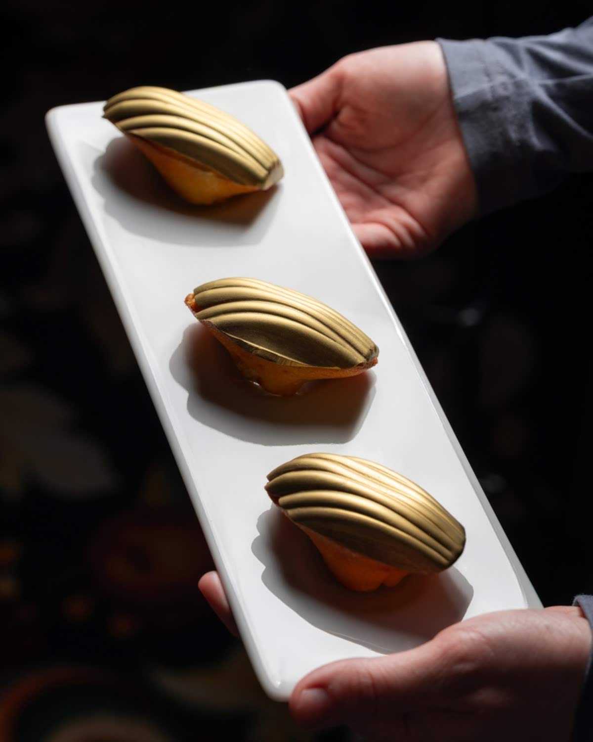 Набор мадлен с лимонным и малиновым конфи